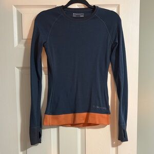 Bakckcountry Dark Blue and Orange Long Sleeve Base Layer